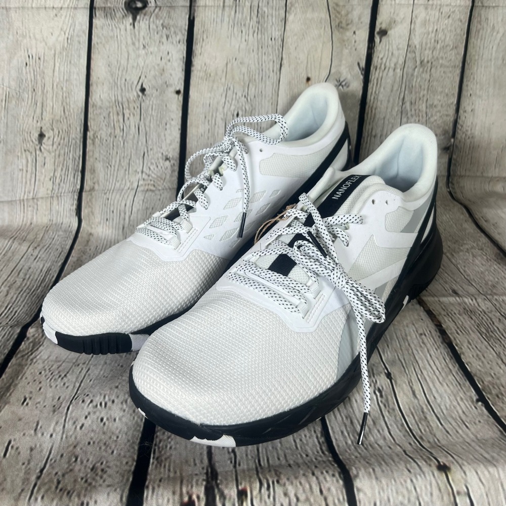 Reebok Nanoflex TR Men's Training Shoes White Black Athletic Size 13